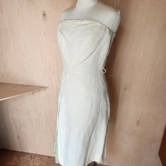 Dagg & Stacey Strapless Linen-Blend Summer Dress - Picture 2 of 7